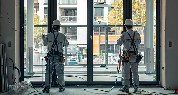 Patio Door Glass Replacement with Built-In Blinds in South San Francisco, CA